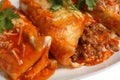 Enchiladas macro tomato sauce