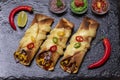 Enchiladas with salsa