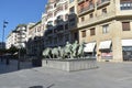 Encierro Monument in Pamplona, Spain Royalty Free Stock Photo