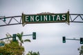 Encinitas city entrance sign, California Royalty Free Stock Photo