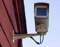 Enclosed Professional Security System Video Camera Mounted Outside Home Protection Royalty Free Stock Photo