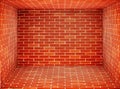 Enclosed space Red Brick wall Royalty Free Stock Photo