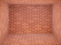 Enclosed space Red Brick wall Royalty Free Stock Photo