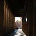 Enclosed Walkway In Barcelona Royalty Free Stock Photo