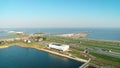 Enclosure Dam (Afsluitdijk): Kornwerderzand with Wadden Center - Friesland, The Netherlands â 4K Drone