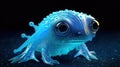 Small blue glowing nocturnal creature Royalty Free Stock Photo