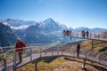 Encountering Bergrestaurant First when hiking to Grindelwald Bernese Alps, Switzerland.