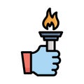 Encourage, flame Vector Icon which can easily modify or edit Royalty Free Stock Photo