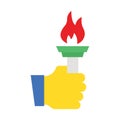 Encourage, flame Vector Icon which can easily modify or edit Royalty Free Stock Photo