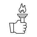 Encourage, flame Vector Icon which can easily modify or edit Royalty Free Stock Photo