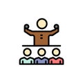 Encourage, Growth, Mentor, Mentorship, Team Flat Color Icon. Vector icon banner Template