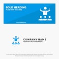 Encourage, Growth, Mentor, Mentorship, Team SOlid Icon Website Banner and Business Logo Template