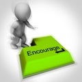 Encourage Keyboard Shows Inspiring Motivation And Reassurance
