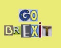 Encourage supporters of the YES in the decision on the brexit of the British government Royalty Free Stock Photo