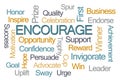 Encourage Word Cloud Royalty Free Stock Photo