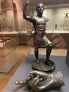 Bronze statue of Roman Emperor Hadrian at the British Museum in London England