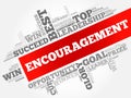 Encouragement word cloud Royalty Free Stock Photo