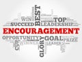 Encouragement word cloud Royalty Free Stock Photo