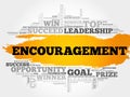 Encouragement word cloud Royalty Free Stock Photo