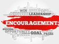 Encouragement word cloud Royalty Free Stock Photo