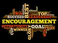 Encouragement word cloud Royalty Free Stock Photo