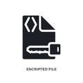 encripted file isolated icon. simple element illustration from programming concept icons. encripted file editable logo sign symbol