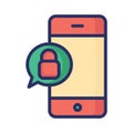 Encrypted chat Isolated Vector icon which can easily modify or edit Royalty Free Stock Photo