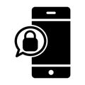 Encrypted chat Isolated Vector icon which can easily modify or edit Royalty Free Stock Photo