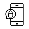 Encrypted chat Isolated Vector icon which can easily modify or edit Royalty Free Stock Photo