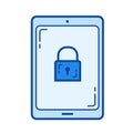Encrypted data line icon.