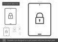 Encrypted data line icon.