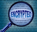 Encrypted Data Shows Magnifier Internet And Facts