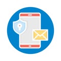 Encrypted email icon which can easily modify or edit Royalty Free Stock Photo