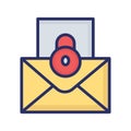 Encrypted email Isolated Vector icon which can easily modify or edit Royalty Free Stock Photo