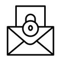 Encrypted email Isolated Vector icon which can easily modify or edit