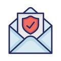 Encrypted email Isolated Vector icon which can easily modify or edit Royalty Free Stock Photo