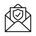 Encrypted email Isolated Vector icon which can easily modify or edit