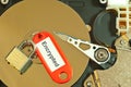 Encrypted hard disk Royalty Free Stock Photo