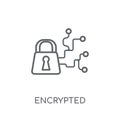 Encrypted linear icon. Modern outline Encrypted logo concept on