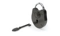 Encrypted lock and key model, 3d rendering Royalty Free Stock Photo