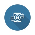 Encrypted Messaging Icon. Flat Design