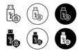 Encrypted pendrive icon