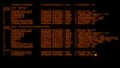 Encrypted programming security hacking code data flow stream on display new quality numbers letters coding techno joyful