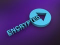 encrypted word on purple Royalty Free Stock Photo