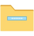 Encryption Color Isolated Vector Icon that easily can be modified and edit.