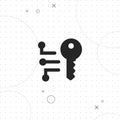 Encryption, cryptography key concept vector icon Royalty Free Stock Photo