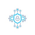 Encryption and encrypted data vector icon