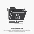 encryption, files, folder, network, secure Icon. glyph vector gray symbol for UI and UX, website or mobile application Royalty Free Stock Photo