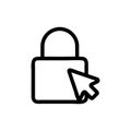 Encryption files icon vector. Isolated contour symbol illustration Royalty Free Stock Photo