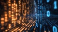 encryption illuminating binary code Royalty Free Stock Photo